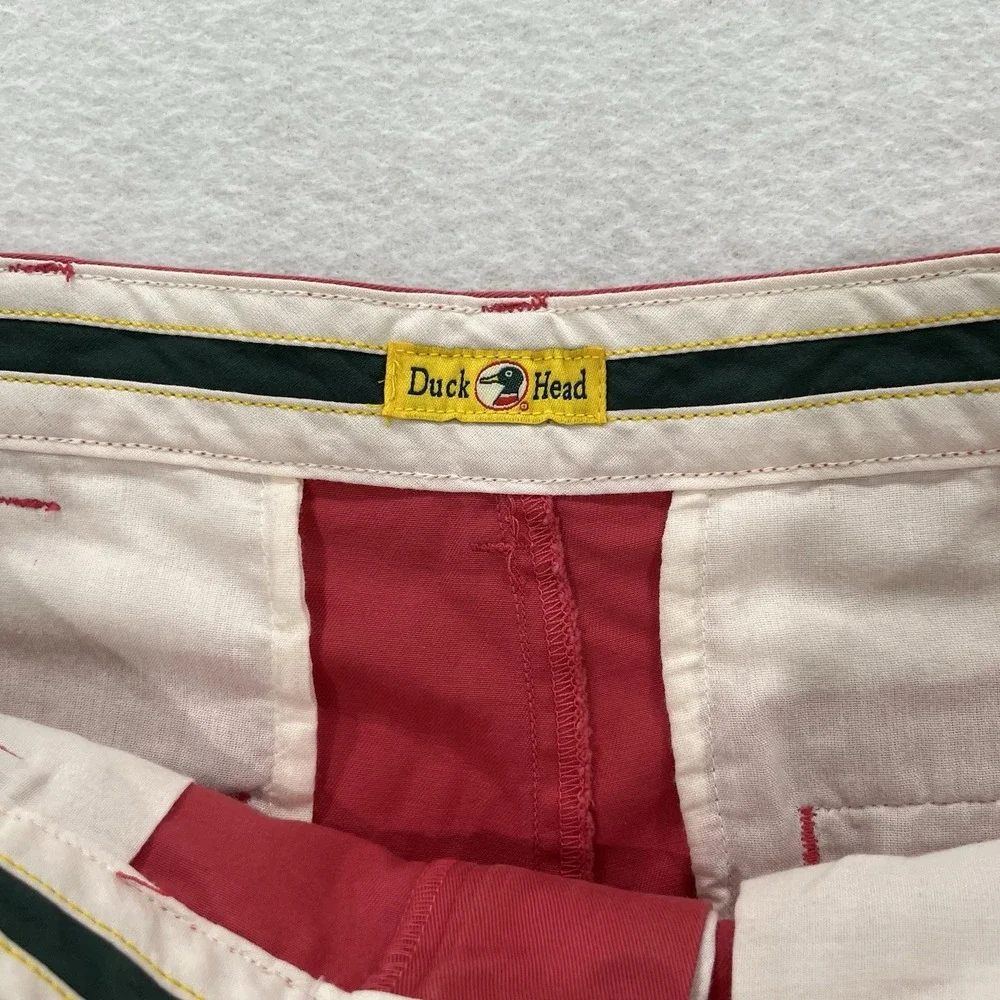 Vintage Duck Head Shorts Mens 36 Dark Pink Pleated Cotton Chino Khaki Adult NWT